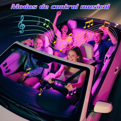 Winzwon Luces LED Coche Interior,Car Accessories App Control, Regalo Para Dia De La Madre, Hombre, Mujer, Luces Con Puerto USB, Car Ambient Lights (1)