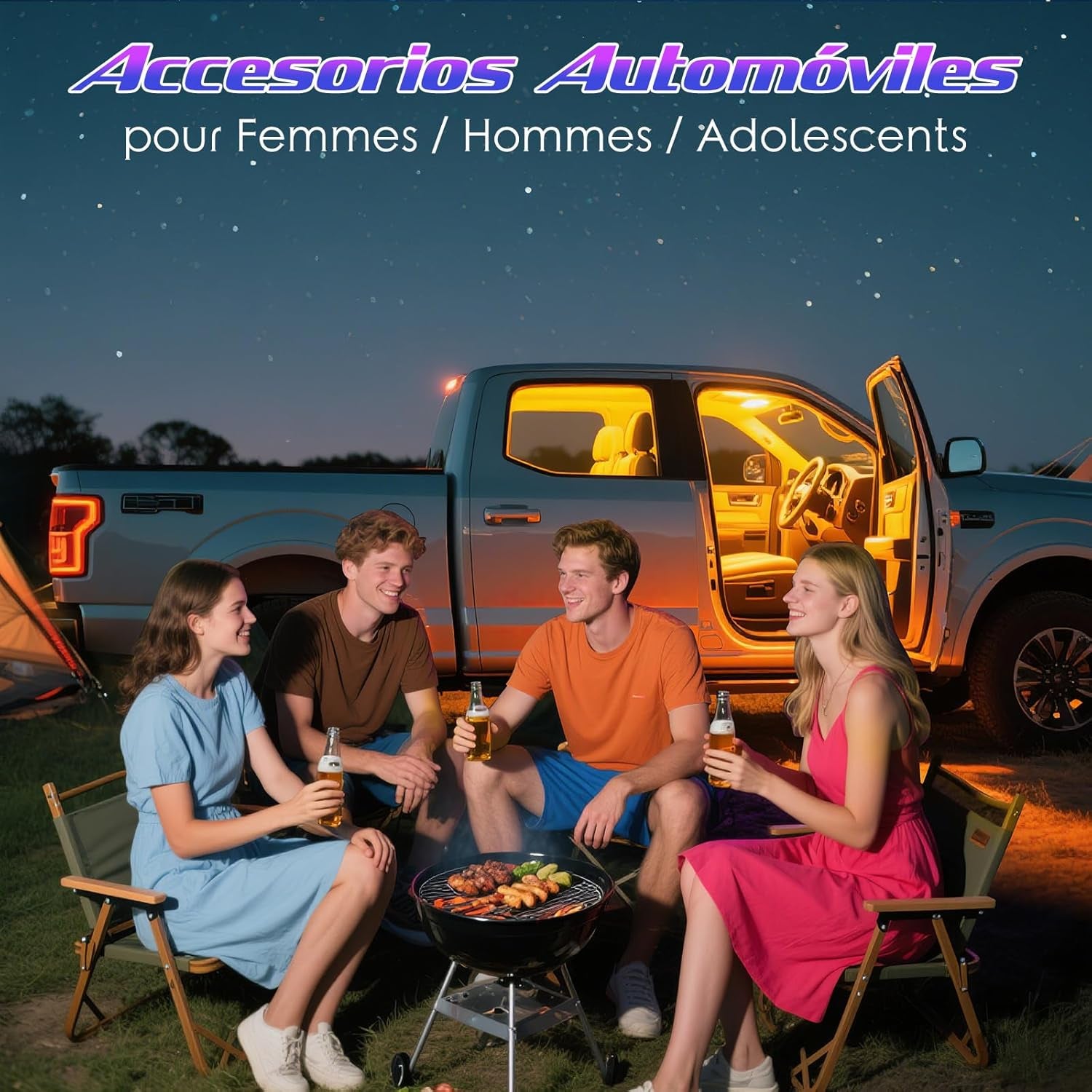 Winzwon Luces LED Coche Interior,Car Accessories App Control, Regalo Para Dia De La Madre, Hombre, Mujer, Luces Con Puerto USB, Car Ambient Lights (1)